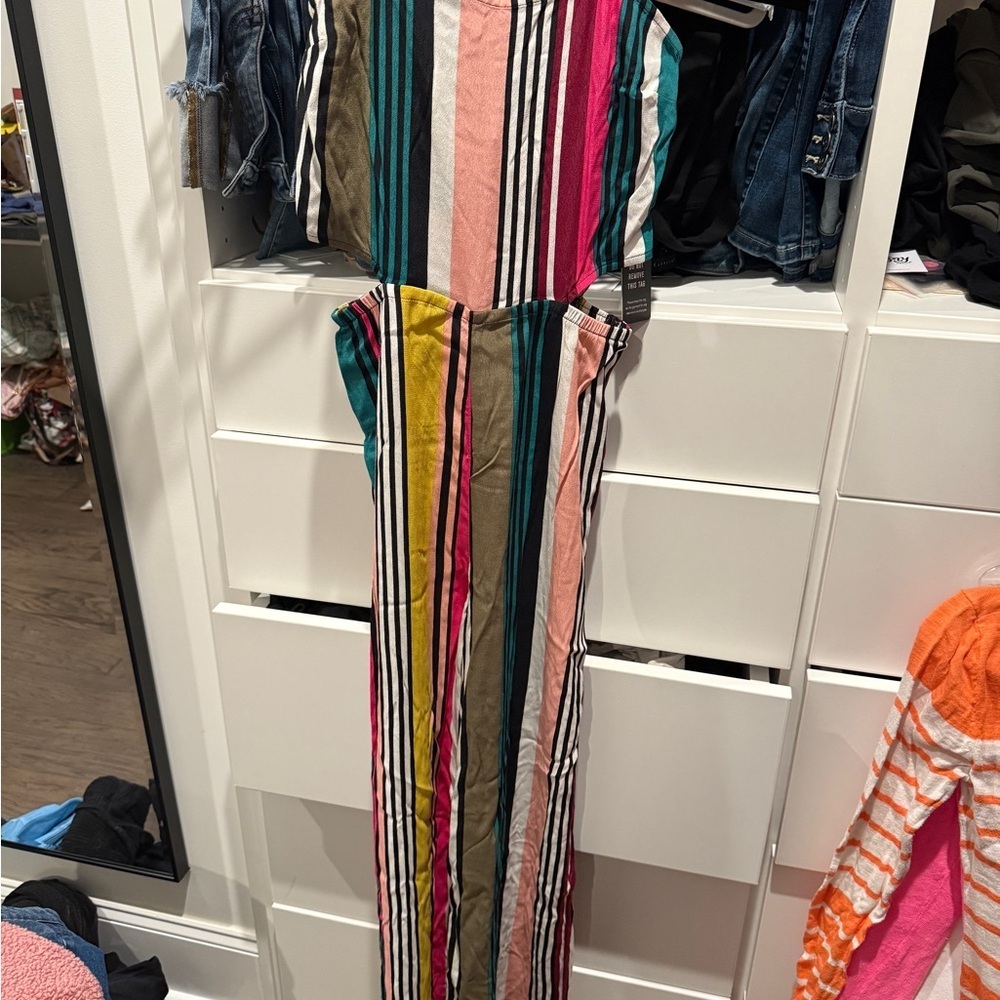 Express Multicolor Striped Jumpsuit